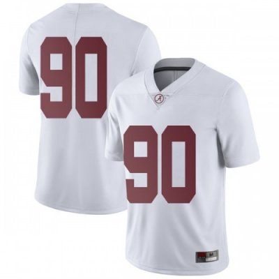 Men's Alabama Crimson Tide #90 Stephon Wynn Jr. White Limited NCAA College Football Jersey 2403GVPQ4